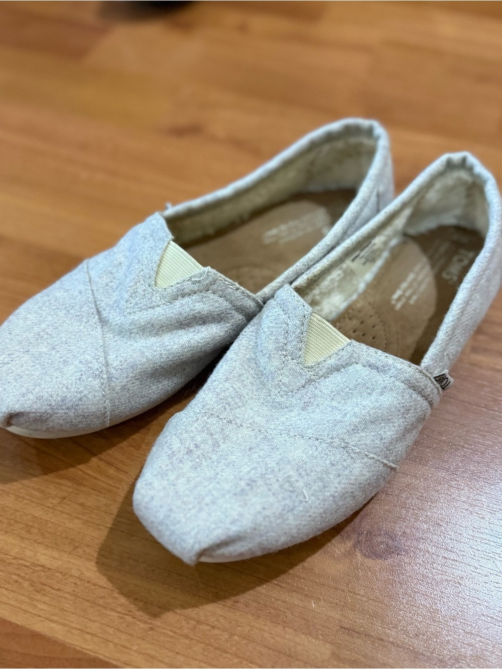 Toms Kids Slip-On Shoes in Light Gray